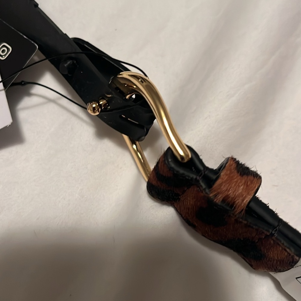 Lauren Ralph Lauren women's belt. Real fur collar Dyed shearling lamb. 100% lea. - Picture 8 of 13